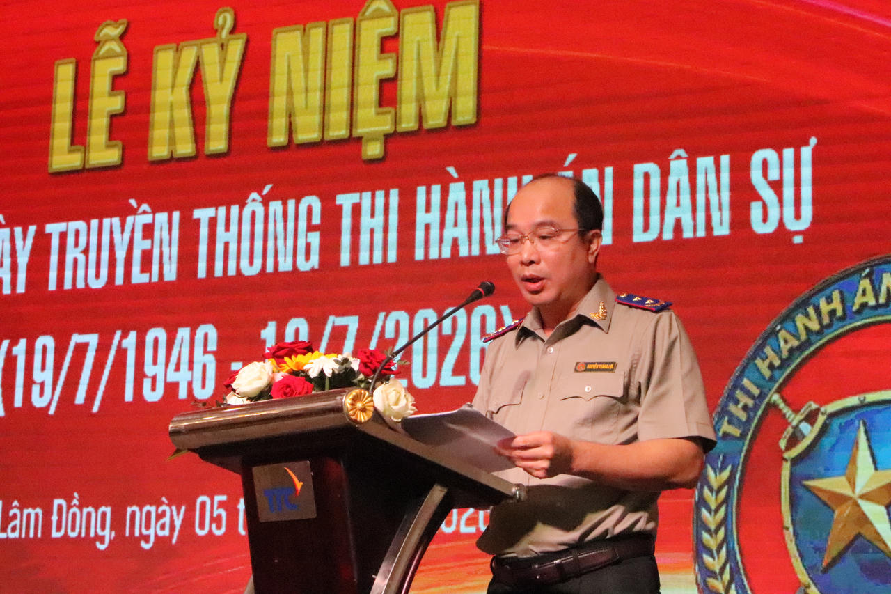 Cục trưởng Cục Quản lý THADS Nguyễn Thắng Lợi phát biểu chỉ đạo.