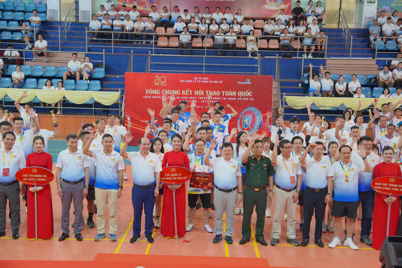 Bế mạc Vòng chung kết Hội thao Hệ thống Thi hành án dân sự với nhiều dấu ấn tốt đẹp