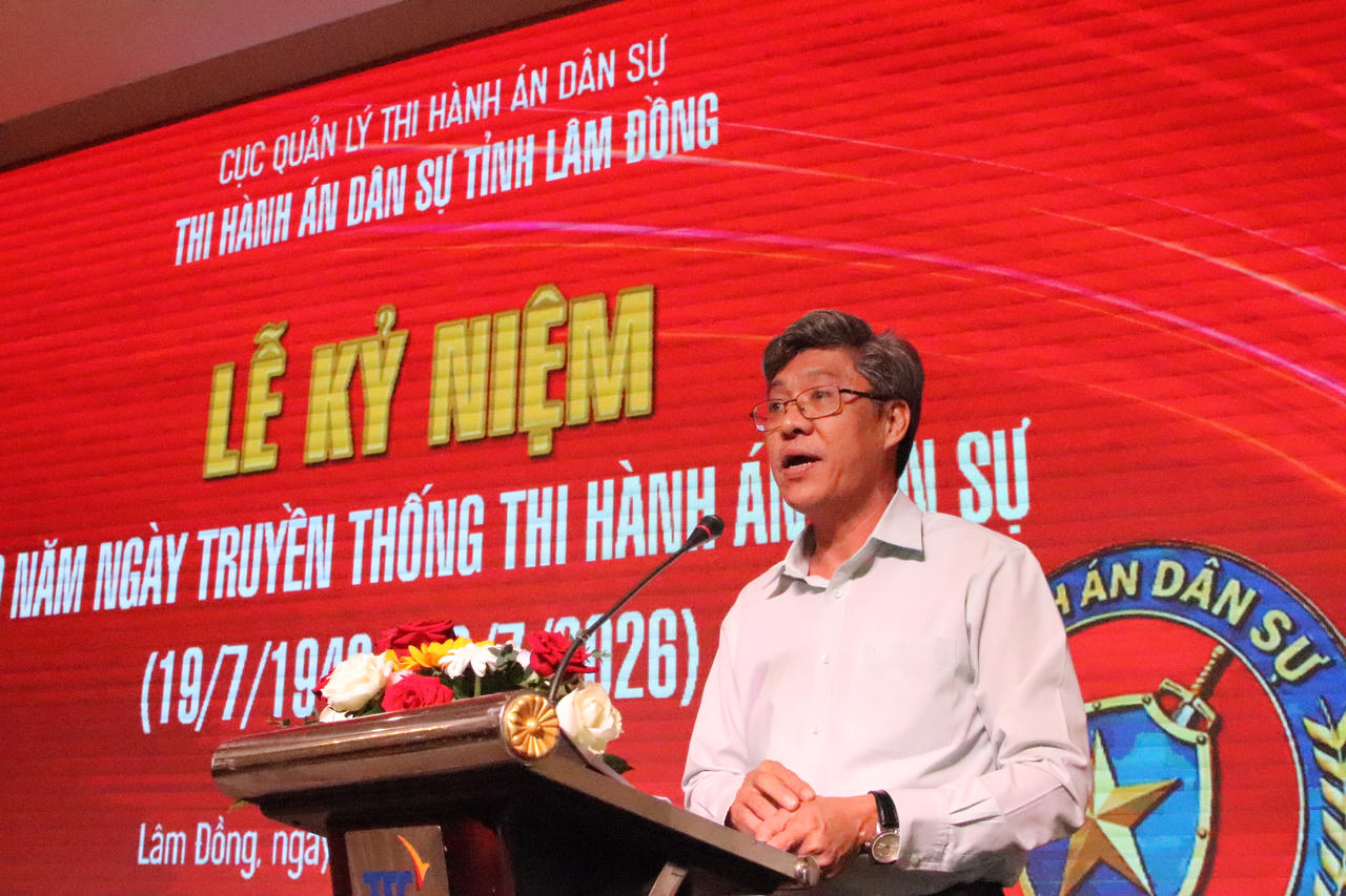 Phó Chủ tịch Lâm Đồng Nguyễn Minh biểu dương những thành tích cơ quan THADS đạt được trong thời gian qua.