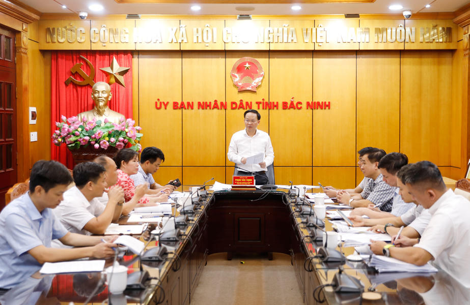 Ông Phạm Văn Thịnh, Phó Chủ tịch UBND tỉnh phát biểu tại hội nghị