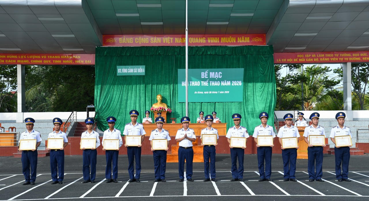 BTL Vùng Cảnh sát biển 4 tổ chức Hội thao thể thao năm 2026.