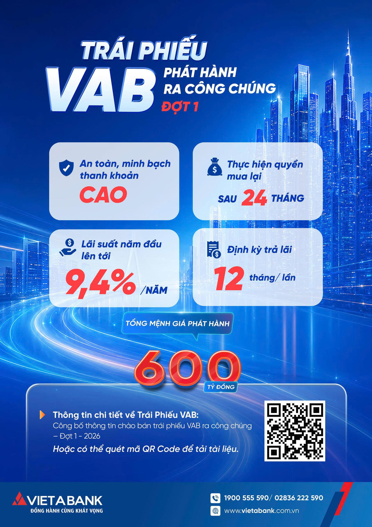 Ngân hàng TMCP Việt Á công bố thông tin về việc phát hành trái phiếu ra công chúng năm 2026 – Đợt 1