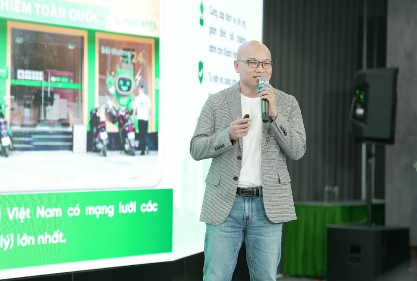 Ông Phạm Minh Đạo, Tổng Giám đốc Công ty Bảo hiểm Công nghệ NNX phát biểu tại sự kiện.