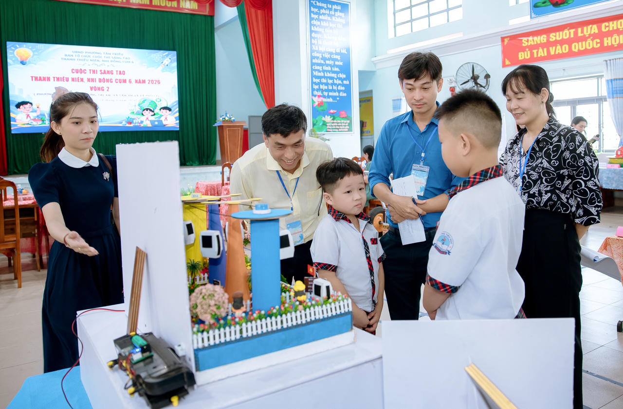 Cuộc thi Sáng tạo thanh thiếu niên, nhi đồng Cụm 6 năm 2026 tại Đồng Nai đã thu hút 217 mô hình, sản phẩm dự thi ở nhiều lĩnh vực.