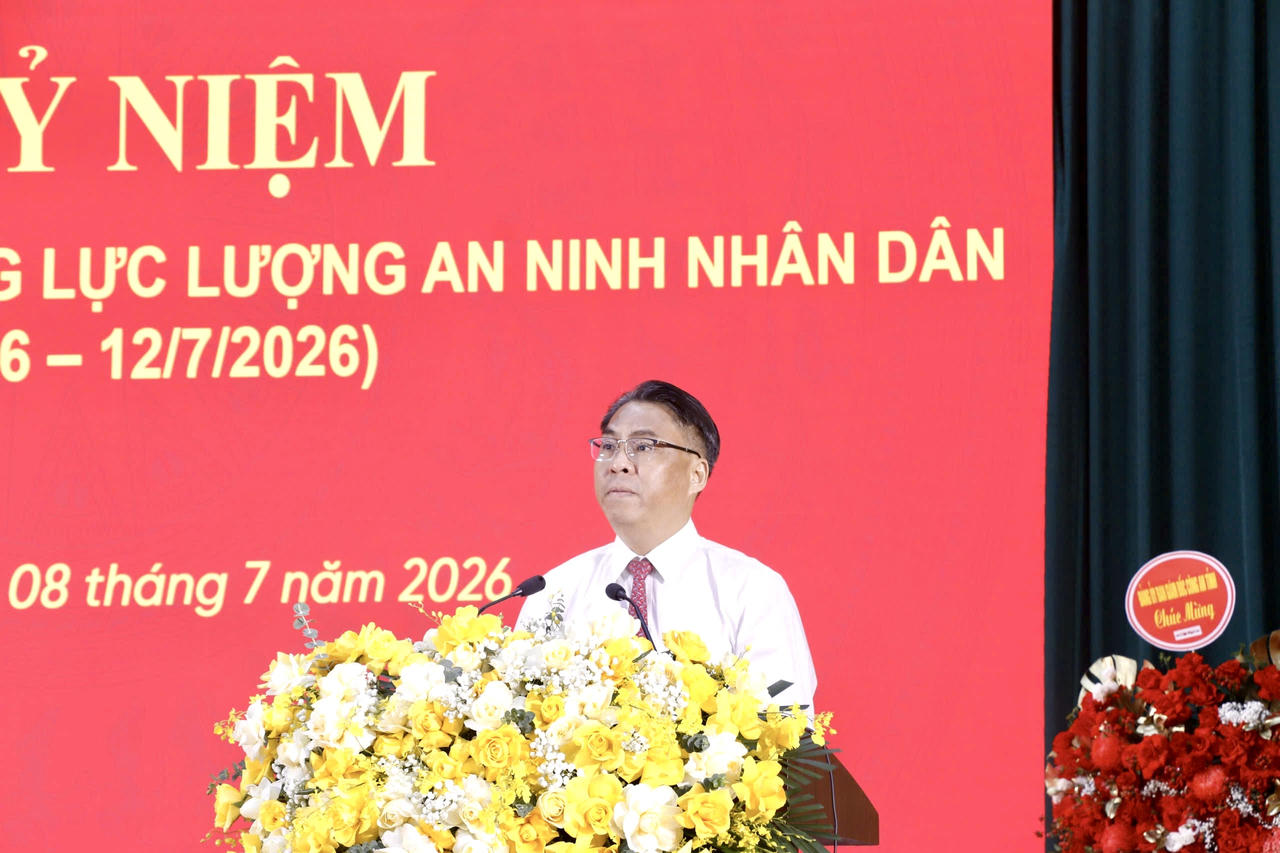 Ông Phan Thăng An, Bí thư tỉnh Cao Bằng phát biểu tại buổi lễ. (Ảnh: Thanh Tùng)