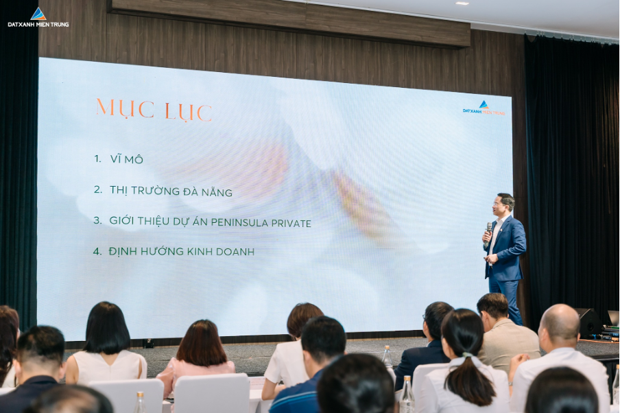 Ông Trần Xuân Thông – Tổng Giám đốc Đất Xanh Miền Trung chia sẻ tại sự kiện lễ ký kết