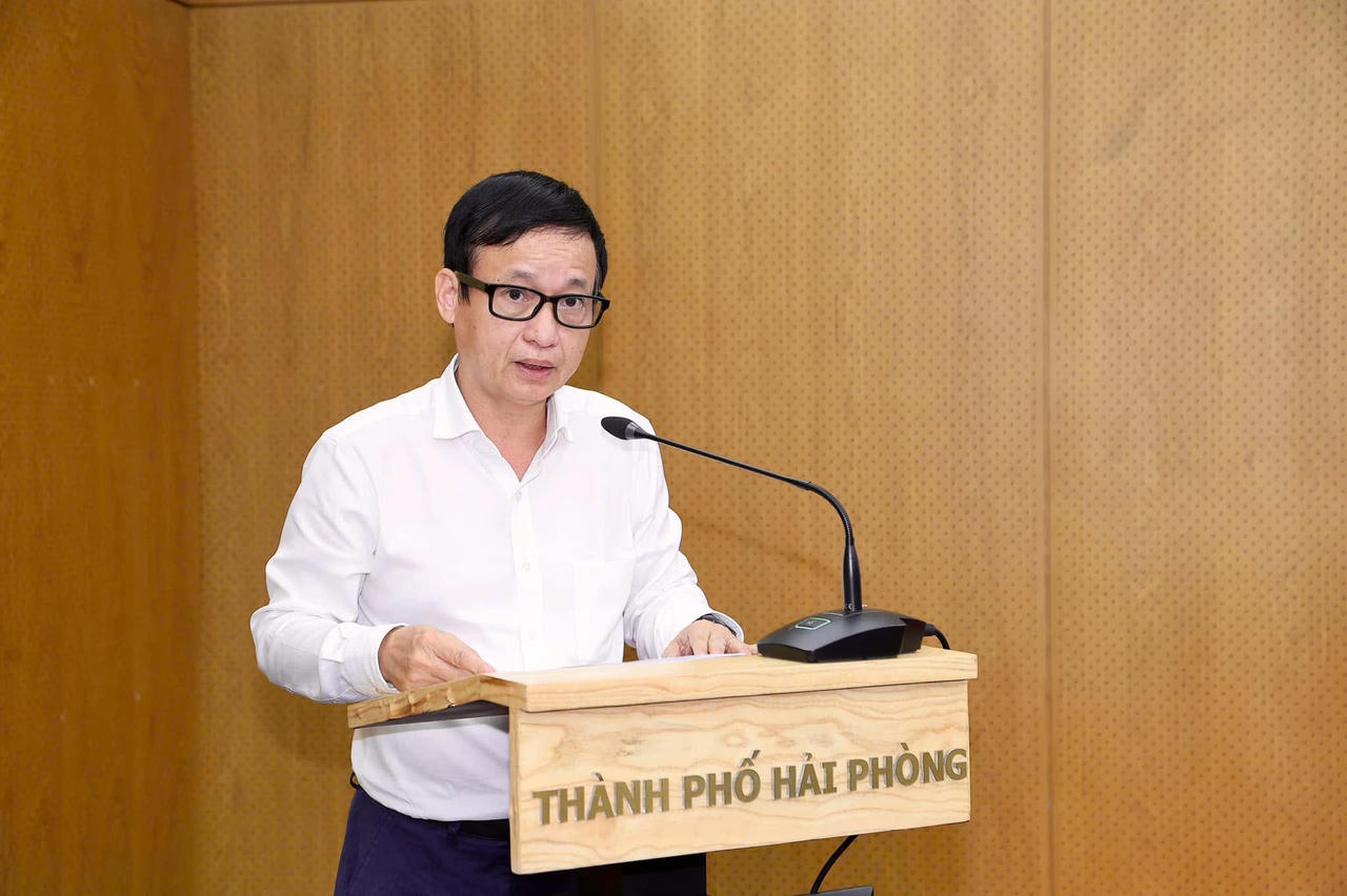 Phó Trưởng Ban Tuyên giáo và Dân vận Thành ủy Nguyễn Hải Bình phát biểu tại Hội nghị.