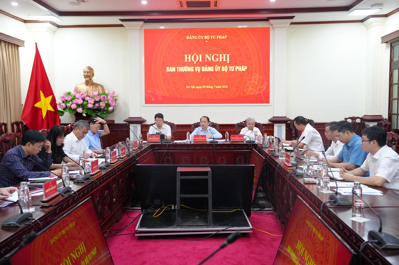 Ban Thường vụ Đảng ủy Bộ Tư pháp xem xét các đề án, dự thảo quan trọng