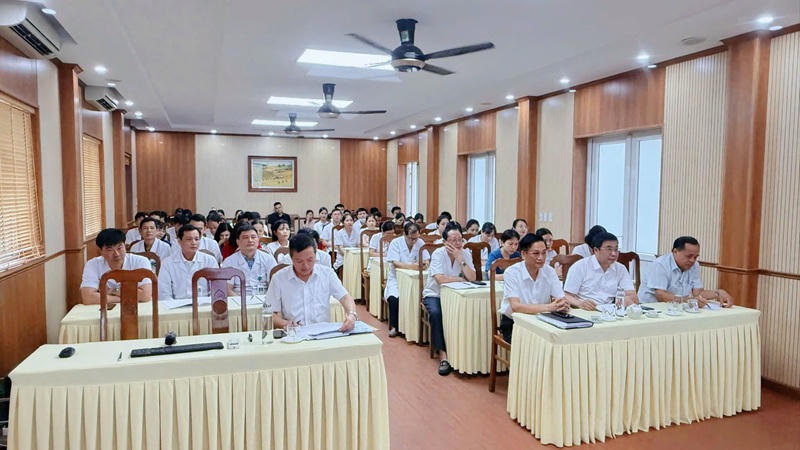 Quang cảnh hội nghị (Ảnh: TTYT Hạ Hòa).