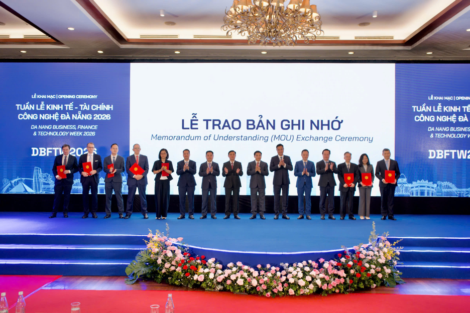 Lễ trao nhận biên bản hợp tác trong khuôn khổ Tuần lễ Kinh tế - Tài chính Công nghệ Đà Nẵng 2026&nbsp;