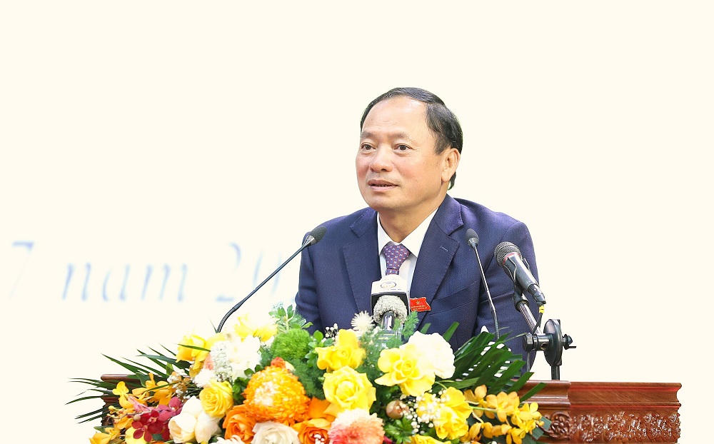 Ông Trần Quốc Văn, Phó Bí thư Tỉnh ủy, Chủ tịch HĐND tỉnh phát biểu bế mạc Kỳ họp.