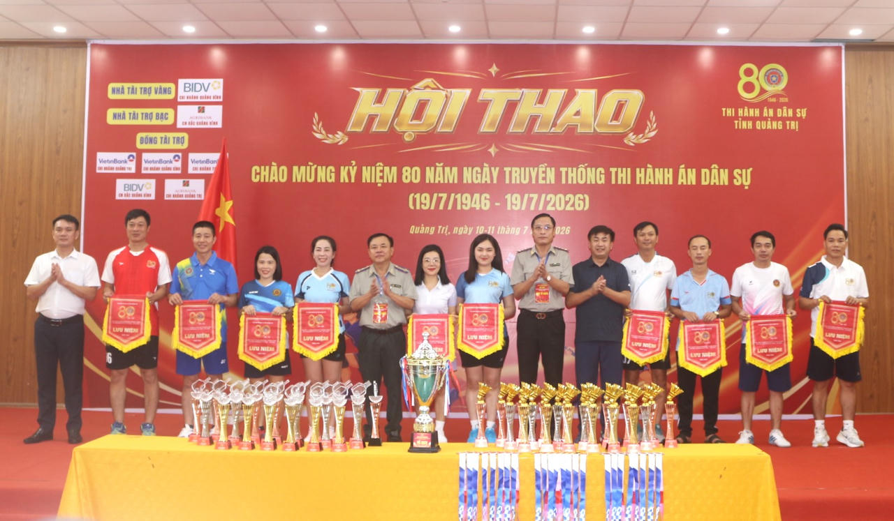 16 Đoàn tranh tài tại Hội thao chào mừng 80 năm Ngày truyền thống Thi hành án dân sự