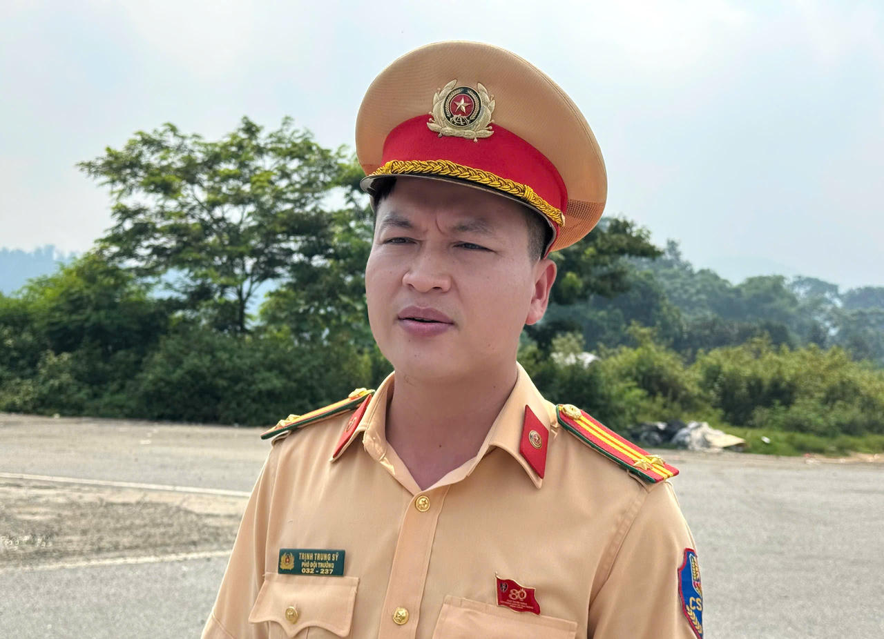 Trung tá Trịnh Trung Sỹ, Phó Đội trưởng Đội Cảnh sát giao thông đường bộ cao tốc số 1.