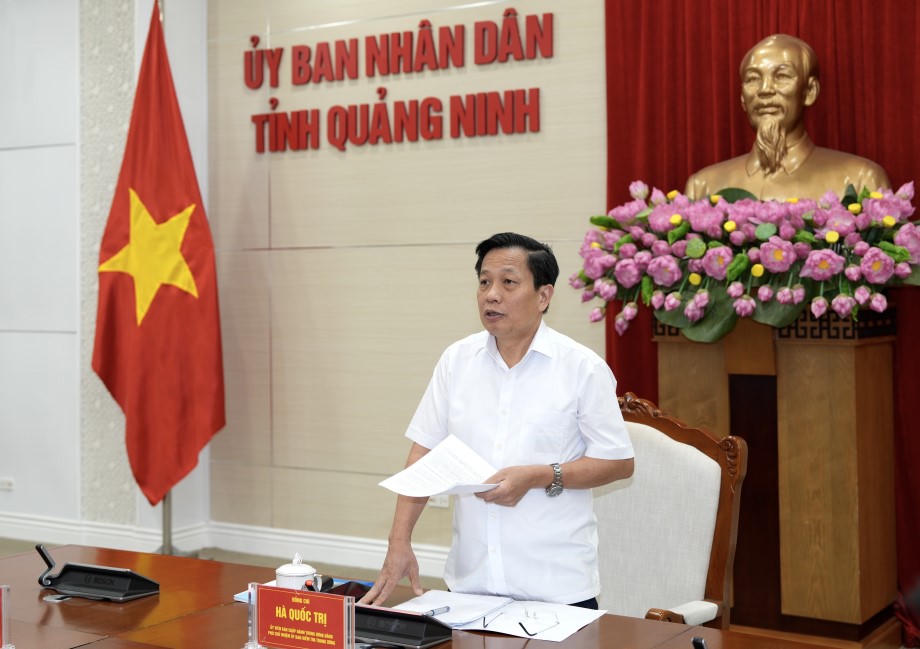 Ông Hà Quốc Trị - Phó Chủ nhiệm Ủy ban Kiểm tra Trung ương, phát biểu tại buổi làm việc.