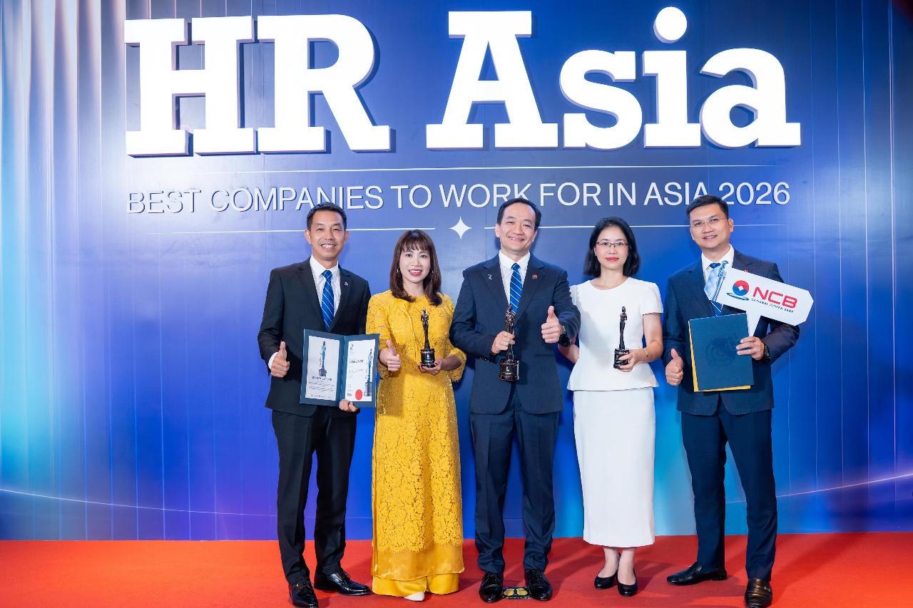 3 giải thưởng lớn tại HR Asia Awards 2026 vừa được trao cho NCB