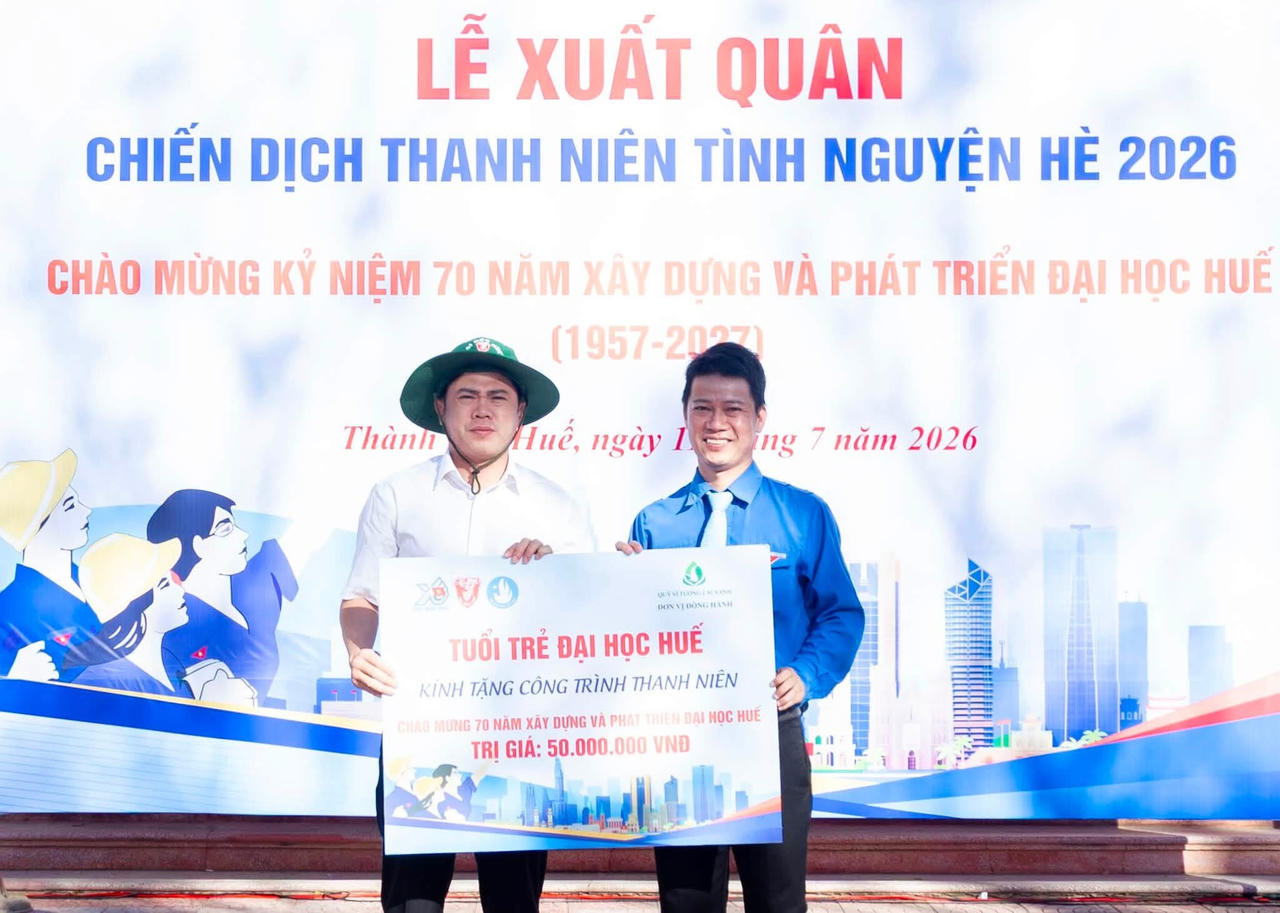 Hơn 1.200 sinh viên Đại học Huế ra quân Chiến dịch Thanh niên tình nguyện hè 2026