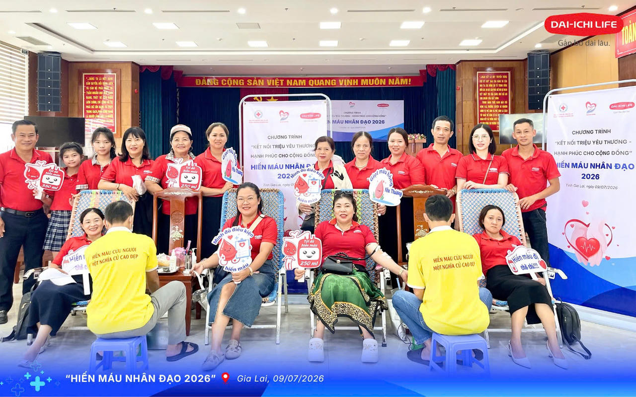 Dai-ichi Life Việt Nam khởi động Chương trình Hiến máu nhân đạo 2026 tại Gia Lai