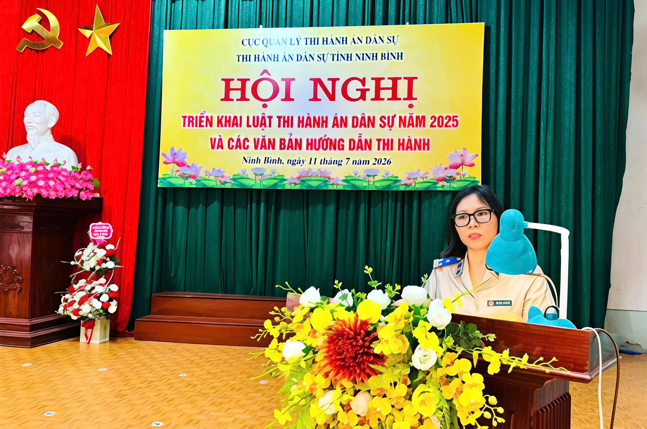 Hội nghị tập huấn triển khai Luật Thi hành án dân sự 2025 tại Ninh Bình