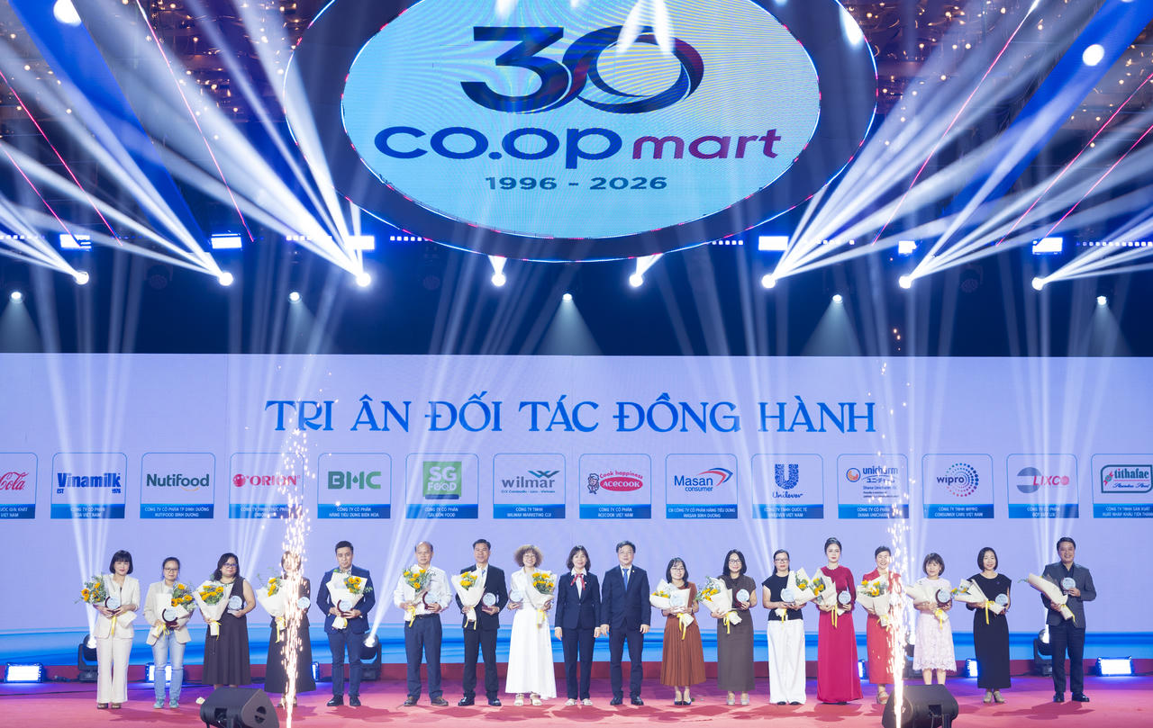 Saigon Co.op tri ân đại diện các đối tác chiến lược đã đồng hành cùng Co.opmart trên hành trình 30 năm phụng sự người tiêu dùng Việt Nam