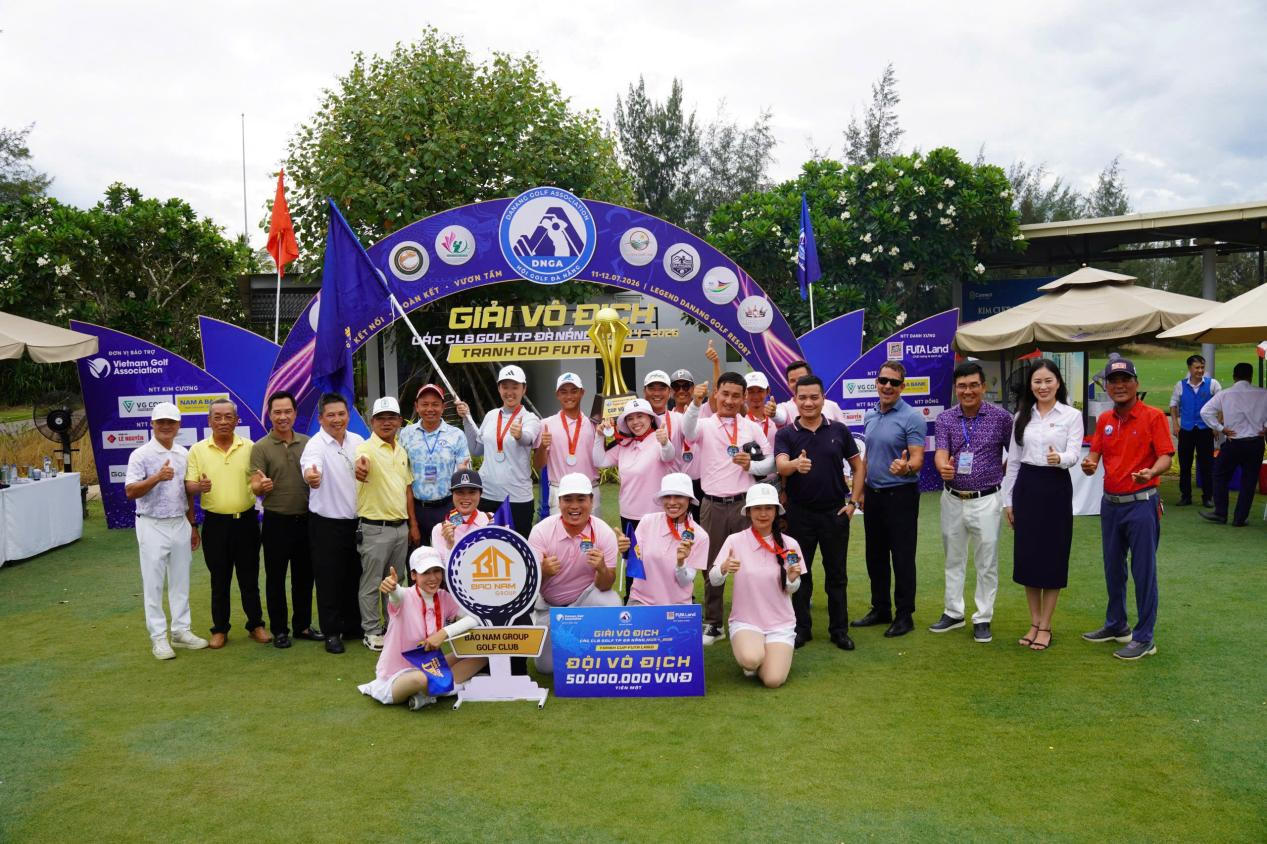 Câu Lạc Bộ Golf Bảo Nam Group vinh dự nâng cao chiếc cúp vô địch các CLB Golf TP. Đà Nẵng Mùa 4 – 2026 tranh cúp FUTA LAND
