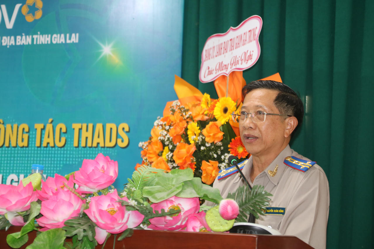 Ông Nguyễn Xuân Hồng - Trưởng THADS tỉnh Gia Lai phát biểu tại Hội nghị.
