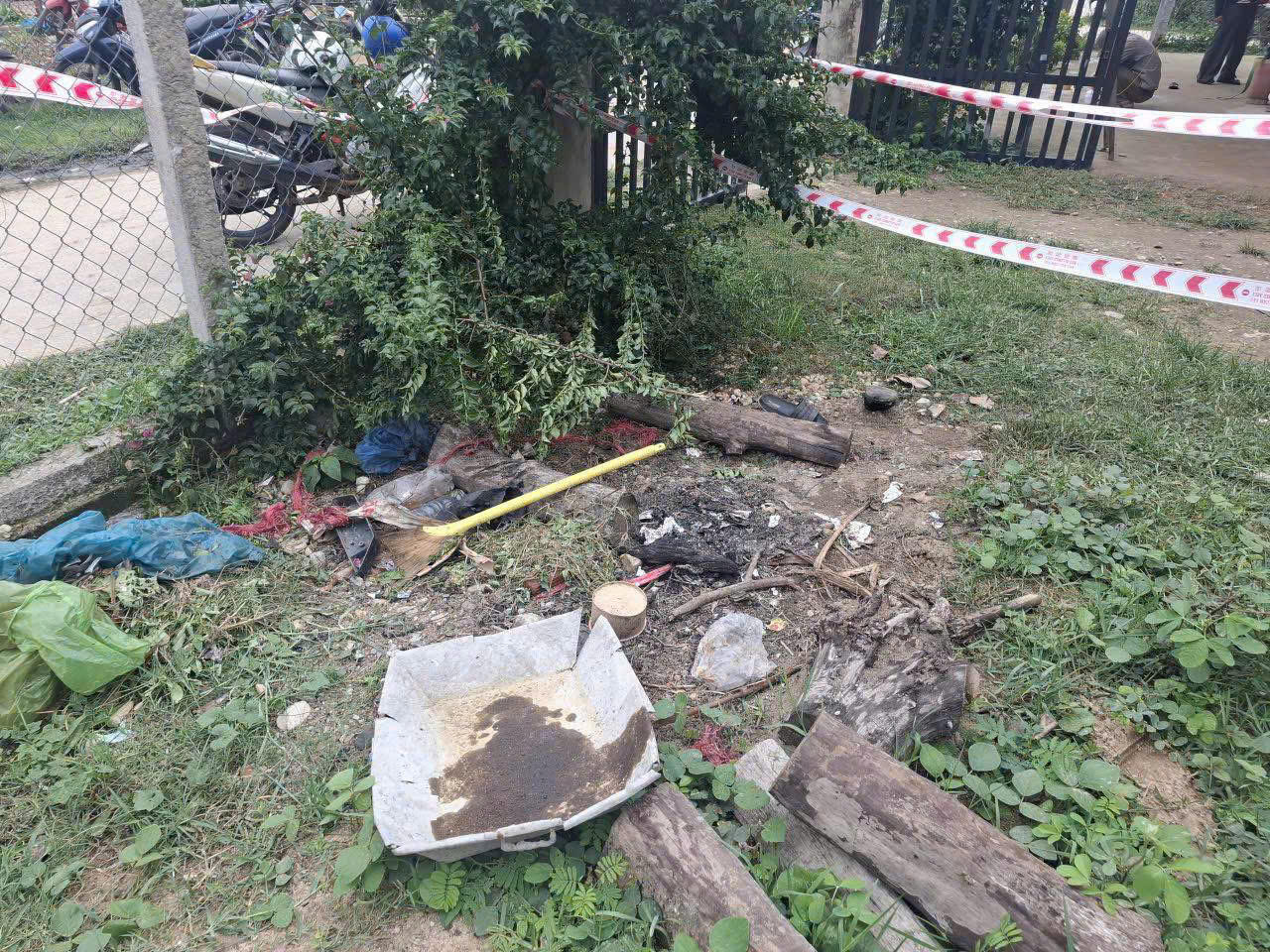 Hiện trường nơi xảy ra vụ việc.