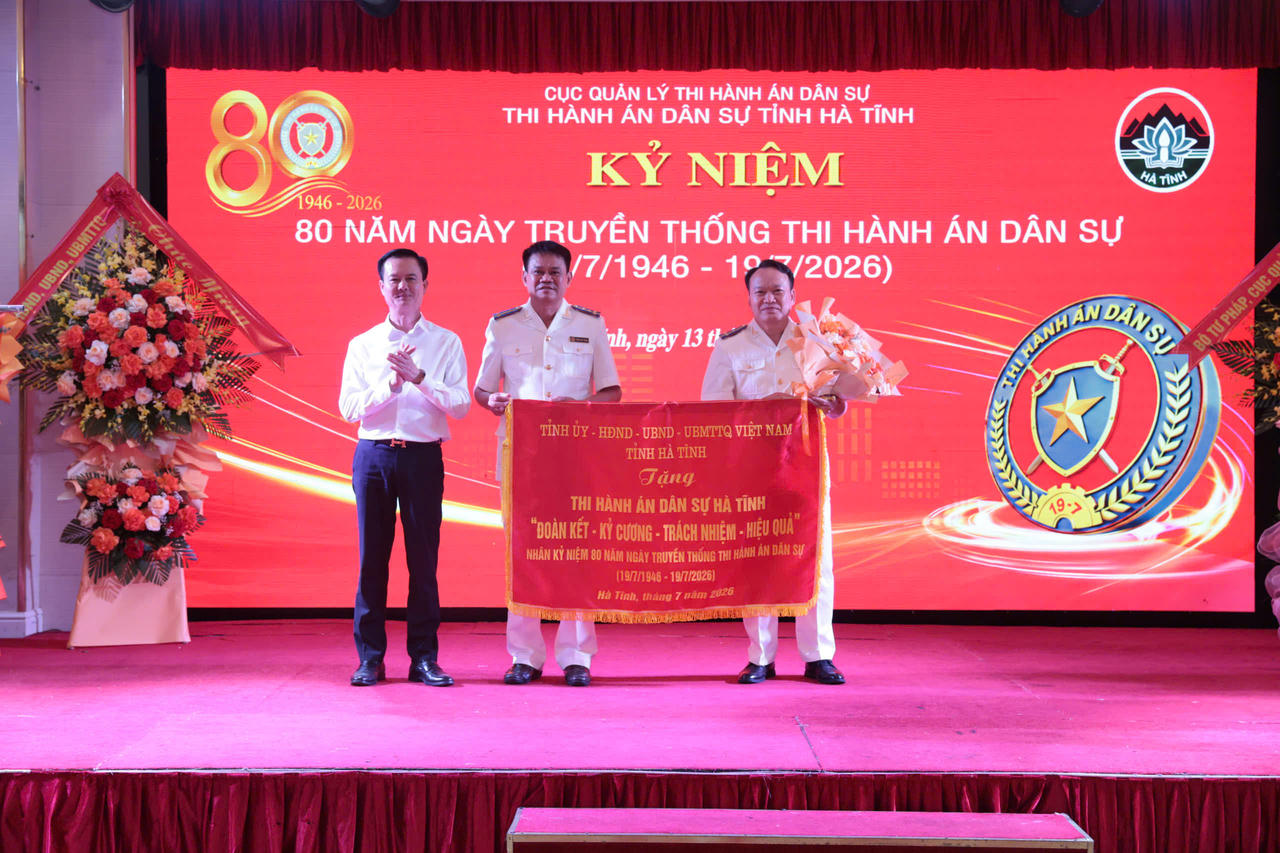 THADS Hà Tĩnh trang trọng kỷ niệm 80 năm ngày truyền thống Thi hành án dân sự