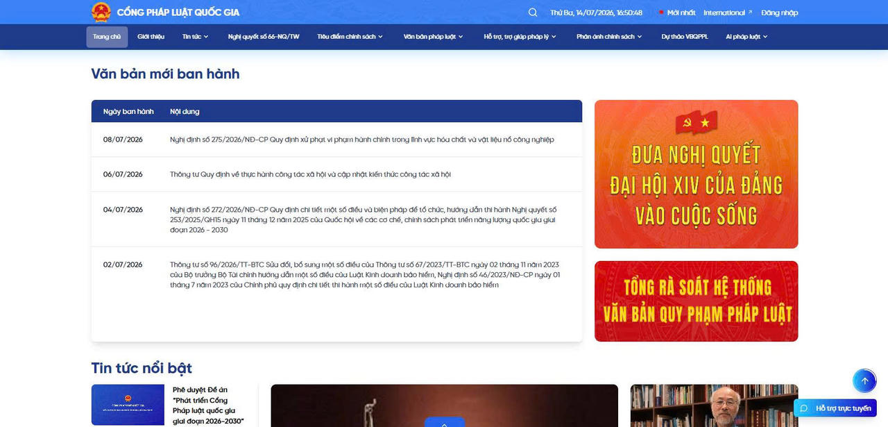 Thủ tướng Chính phủ ban hành hai quyết định quan trọng về phát triển Cổng Pháp luật quốc gia