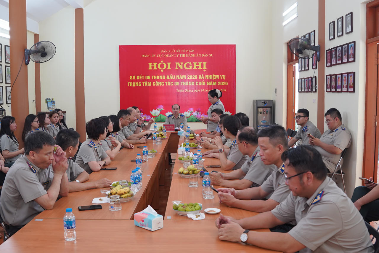 Đảng Bộ Cục Quản lý THADS đã tổ chức hội nghị sơ kết công tác Đảng 6 tháng đầu năm và triển khai nhiệm vụ 6 tháng cuối năm 2026. Ảnh: Đức Mạnh.