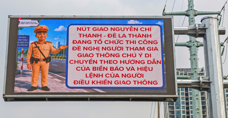 Hà Nội: Chuẩn bị vận hành các màn hình Led cập nhật ùn tắc, ngập úng tại các nút giao 