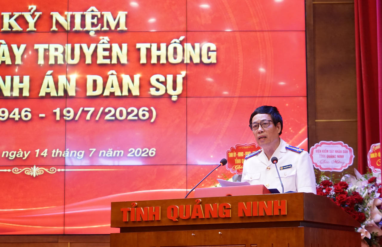 Ông Đinh Khắc Khang – Trưởng THADS tỉnh Quảng Ninh, phát biểu tại buổi lễ.