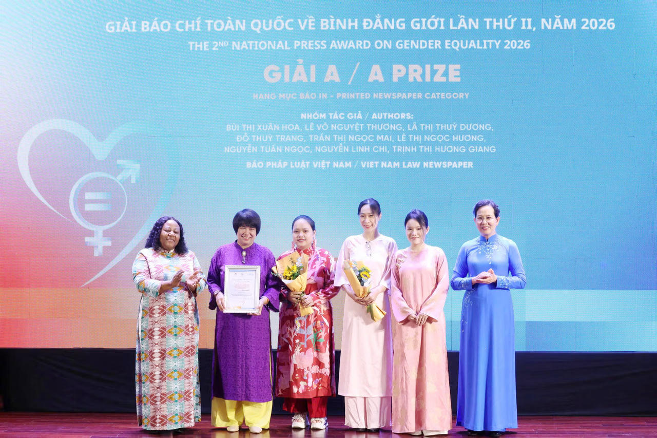 Báo Pháp luật Việt Nam đạt giải A Giải Báo chí toàn quốc về Bình đẳng giới lần thứ II, năm 2026