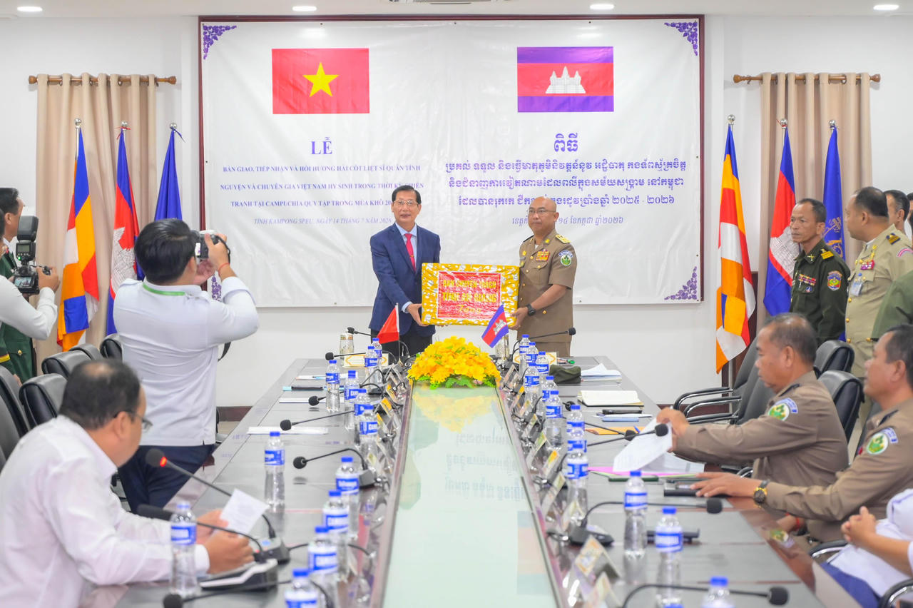 Quy tập 81 hài cốt liệt sĩ tại Kampong Speu, Campuchia