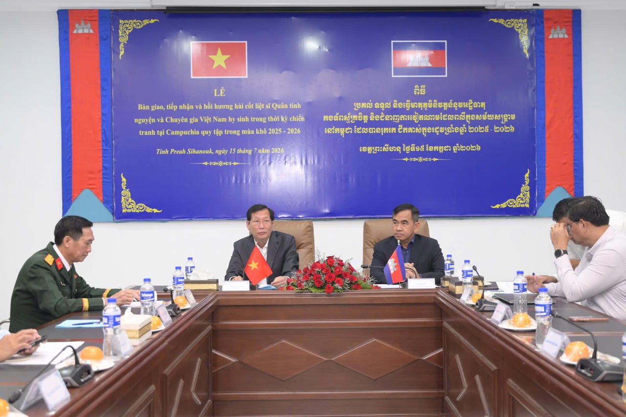 An Giang – tỉnh Preah Sihanouk (Campuchia) tăng cường đoàn kết, hợp tác tìm kiếm hài cốt liệt sĩ