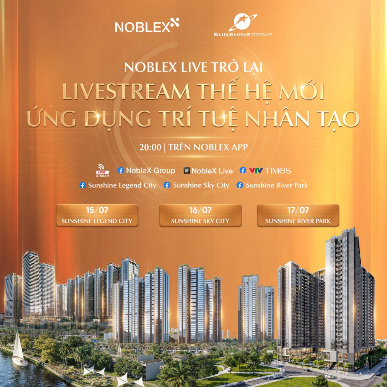 Sunshine Group tiên phong ứng dụng AI vào livestream bất động sản với chuỗi phiên live thế hệ mới