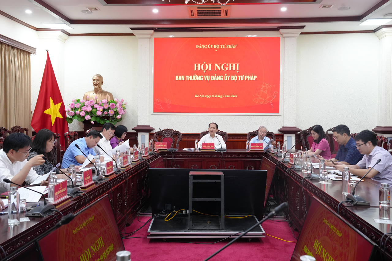 Ban Thường vụ Đảng uỷ Bộ Tư pháp cho ý kiến về nhiều nội dung quan trọng
