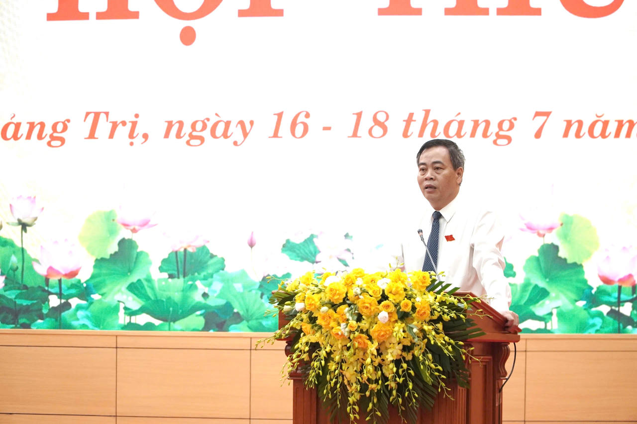 Chủ tịch HĐND tỉnh Quảng Trị Nguyễn Đăng Quang phát biểu khai mạc Kỳ họp thứ 4, HĐND tỉnh Quảng Trị khóa IX, nhiệm kỳ 2026-2031.