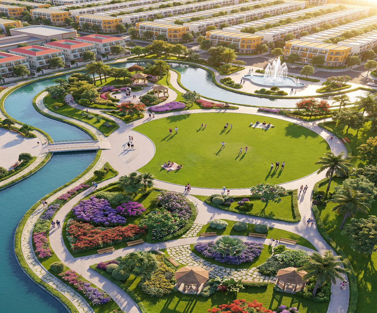 Không gian công viên xanh – điểm hẹn thư giãn giữa lòng Sao Mai Central Point