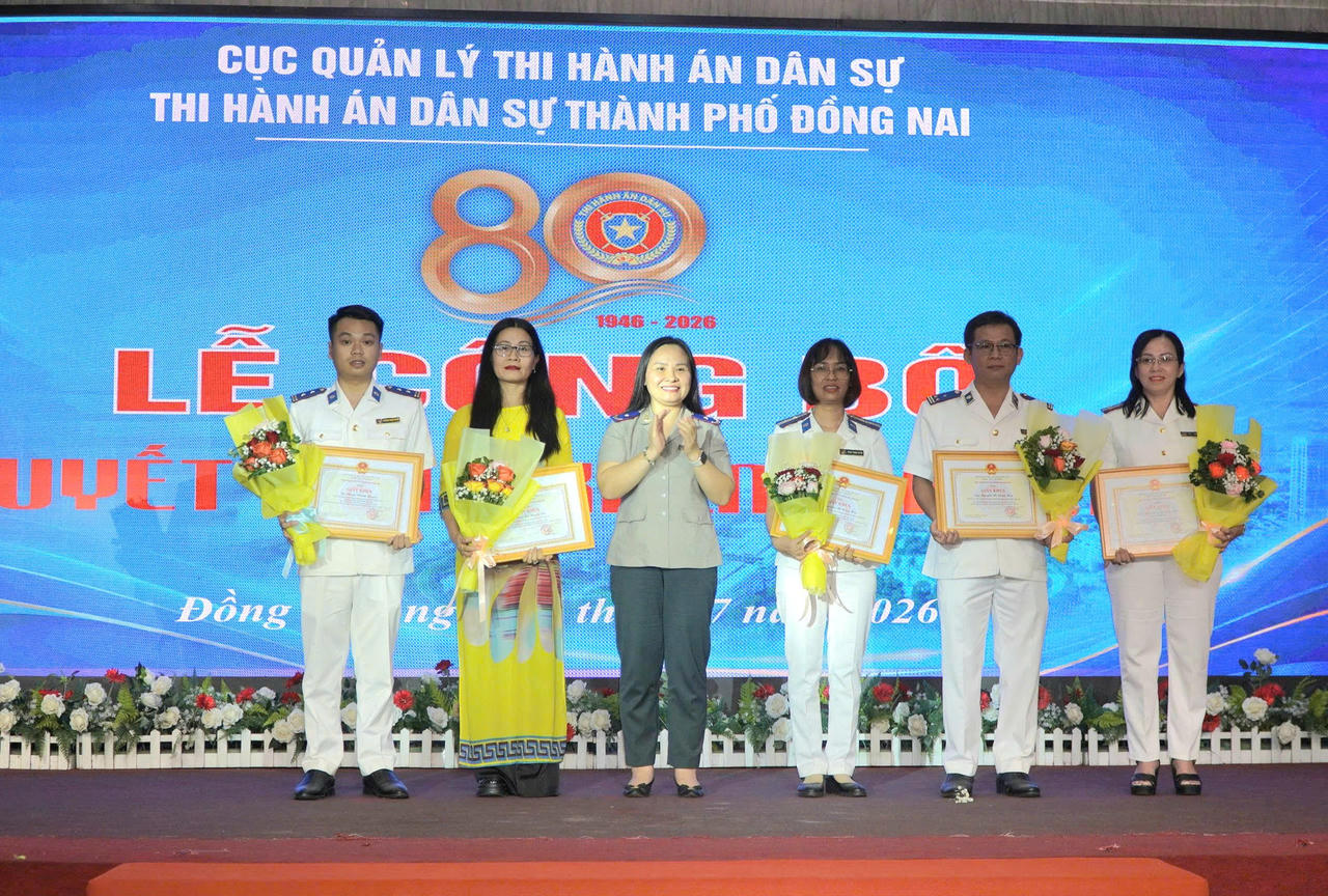 Đồng Nai tổ chức Lễ kỷ niệm 80 năm Ngày truyền thống Thi hành án dân sự