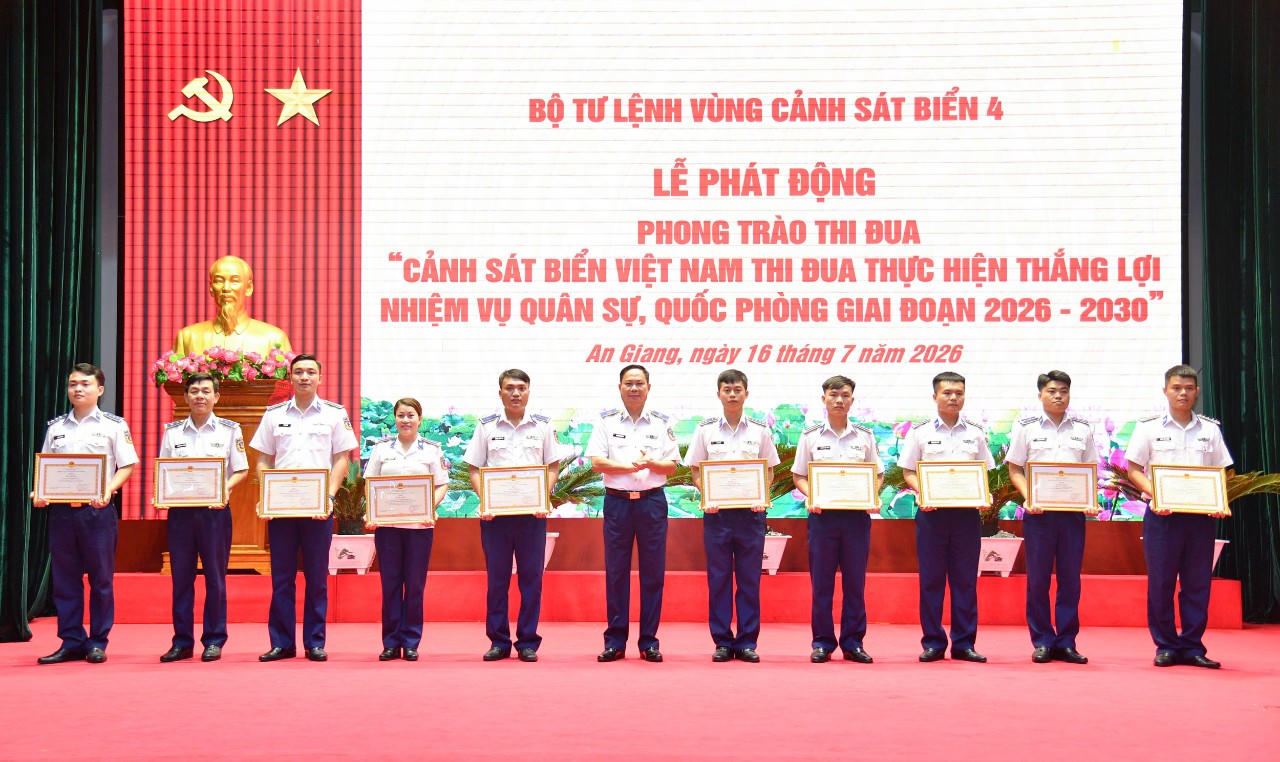 BTL Vùng Cảnh sát biển 4 thi đua thực hiện nhiệm vụ quân sự quốc phòng giai đoạn 2026 - 2030