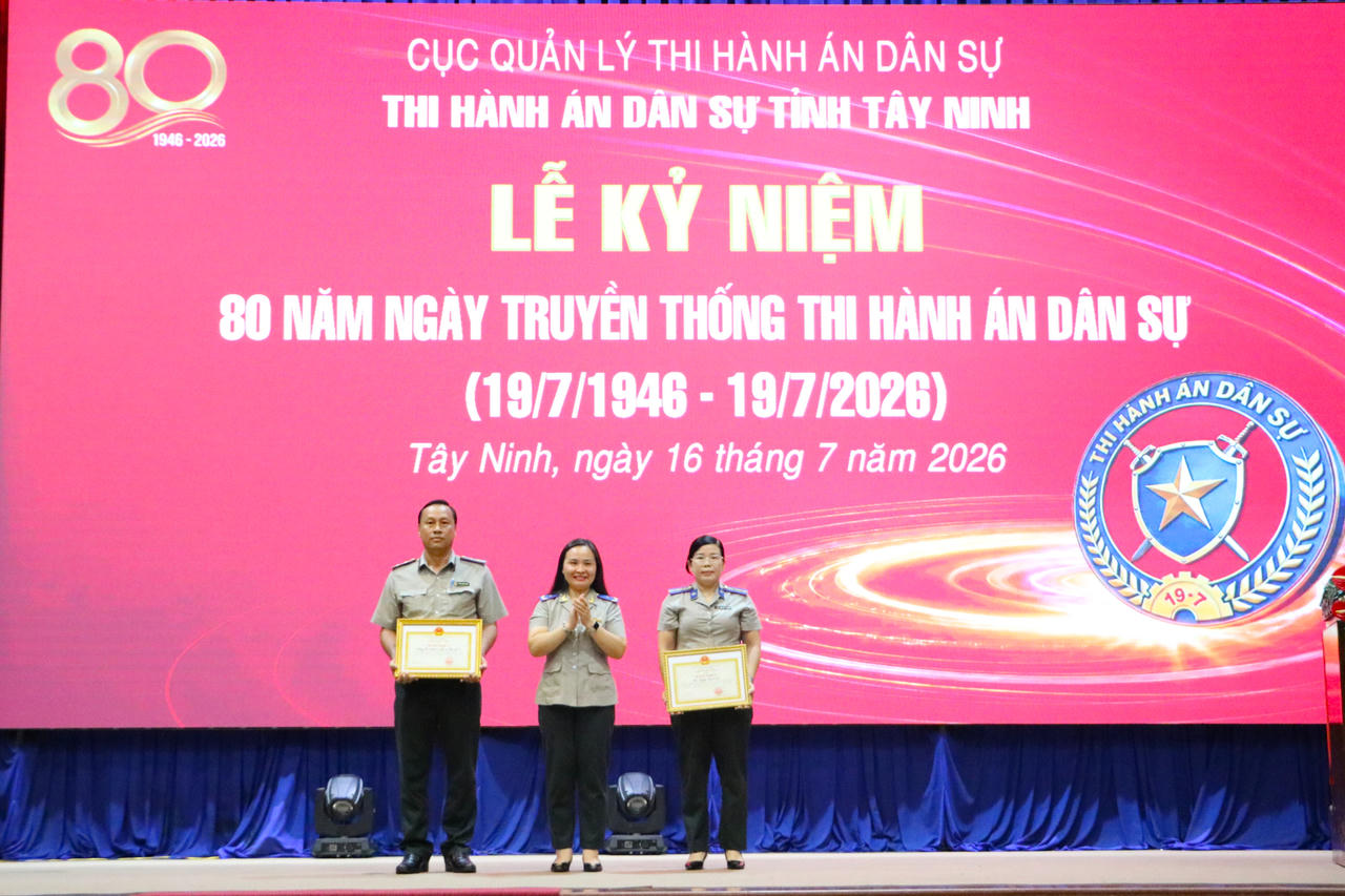 Thi hành án dân sự Tây Ninh kỷ niệm 80 năm truyền thống, quyết tâm nâng cao hiệu quả thi hành án trong giai đoạn mới
