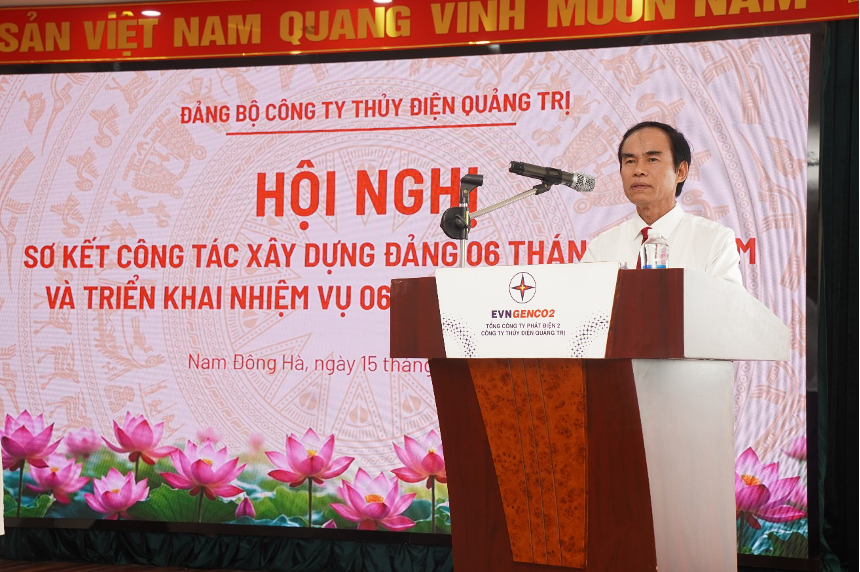 Công ty Thủy điện Quảng Trị sơ kết công tác xây dựng Đảng 6 tháng đầu năm, triển khai nhiệm vụ 6 tháng cuối năm