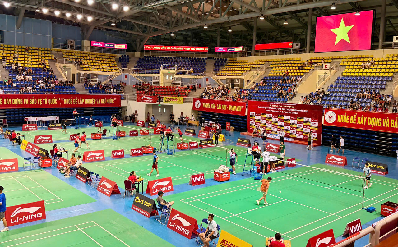 Giải cầu lông các CLB Quảng Ninh mở rộng 2026 quy tụ gần 1.200 VĐV