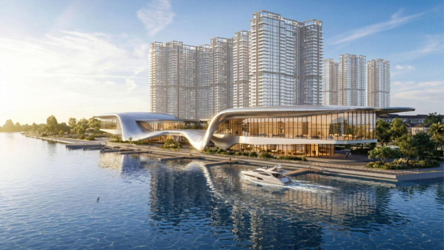 Cư dân còn có thêm những trải nghiệm thượng lưu với bến du thuyền cao cấp cùng trục giao thông - giải trí mới trên sông Hồng (Hình minh họa)