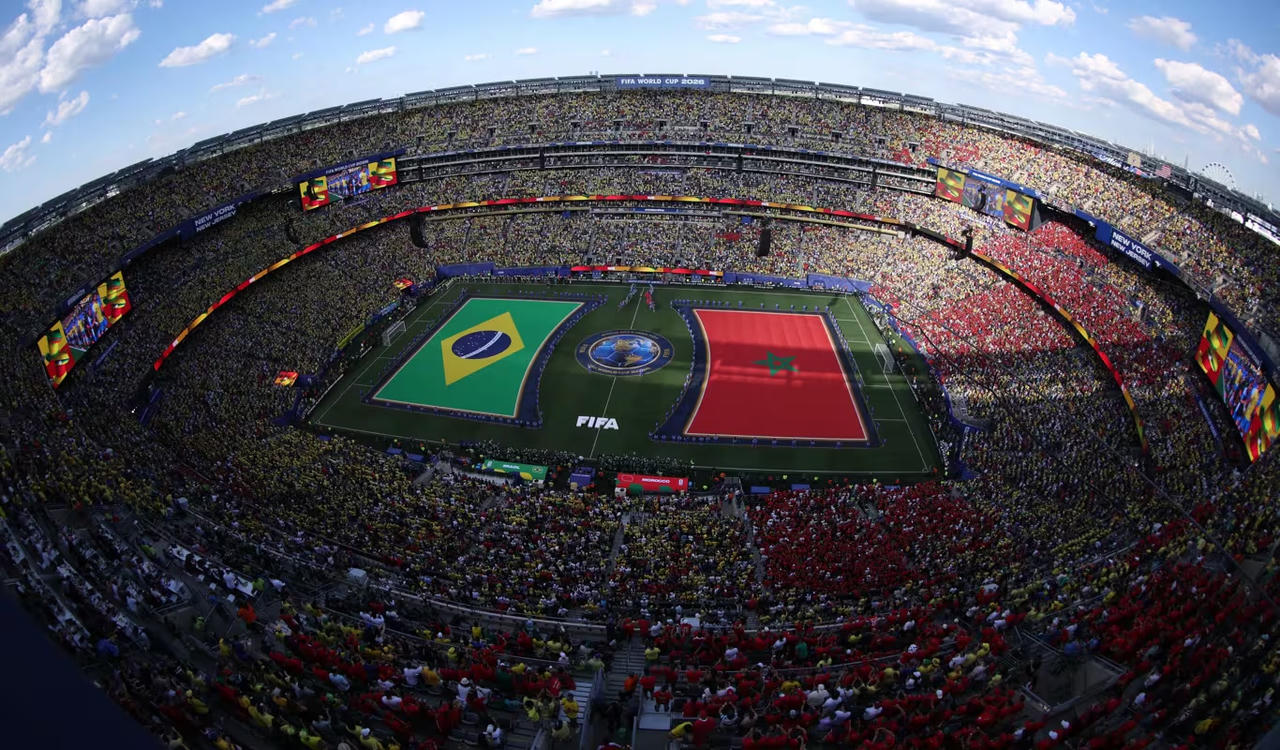 Trận đấu Brazil gặp Ma-rốc ở vòng bảng đã diễn ra tại sân New York New Jersey (Ảnh FIFA)