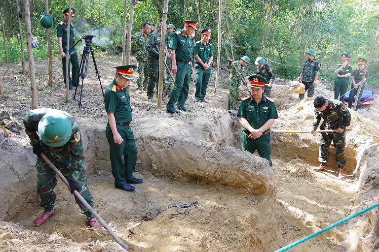 Quảng Trị quy tập thêm 3 hài cốt liệt sĩ tại khu vực Câu Nhi