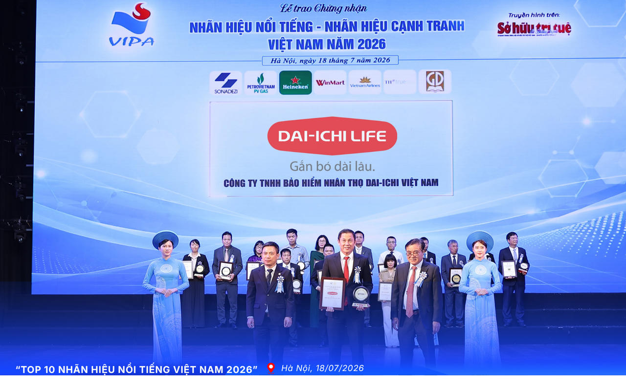 Đây là năm thứ 7 Dai-ichi Life Việt Nam vinh dự nhận danh hiệu uy tín này