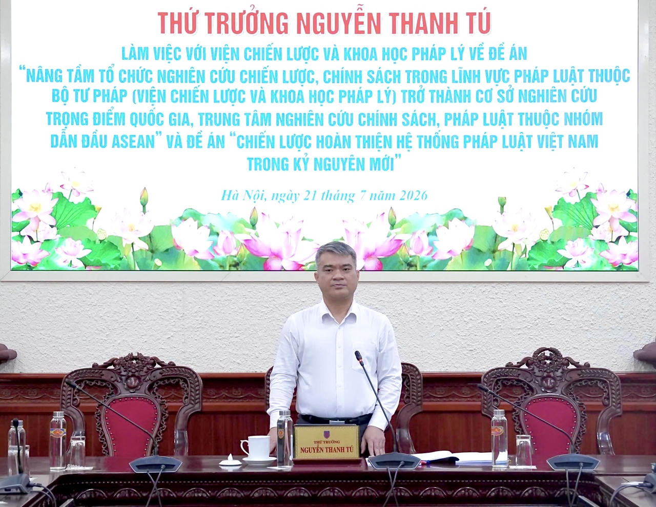 Thứ trưởng Nguyễn Thanh Tú phát biểu