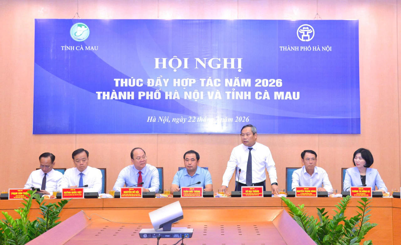 Chủ tịch UBND thành phố Hà Nội Vũ Đại Thắng phát biểu
