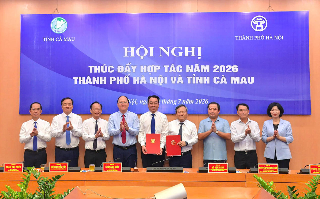 Thúc đẩy hợp tác toàn diện trên các lĩnh vực giữa thành phố Hà Nội và tỉnh Cà Mau